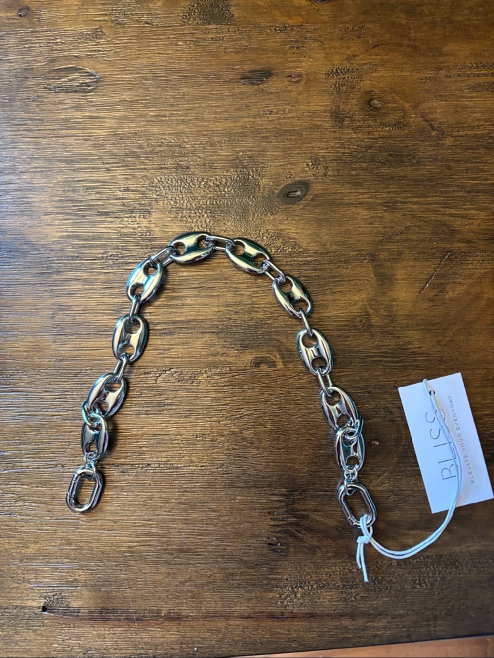 Clare V. Mariner chain shortie strap, NWT